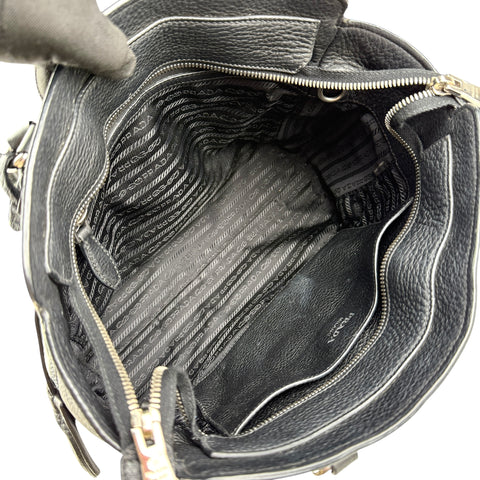 Prada Leather Vitello Phenix Tote Black