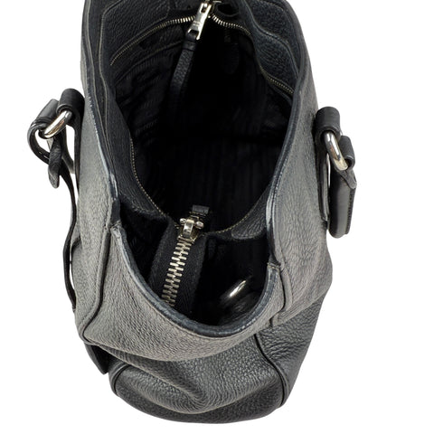 Prada Leather Vitello Phenix Tote Black