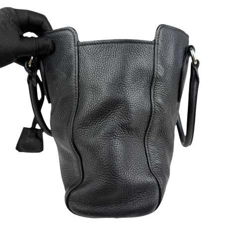 Prada Leather Vitello Phenix Tote Black