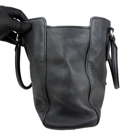 Prada Leather Vitello Phenix Tote Black