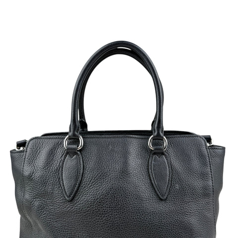 Prada Leather Vitello Phenix Tote Black