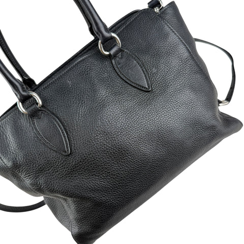 Prada Leather Vitello Phenix Tote Black