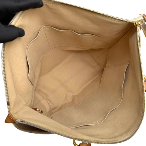 Louis Vuitton Totally Shoulder Bag Beige Leather