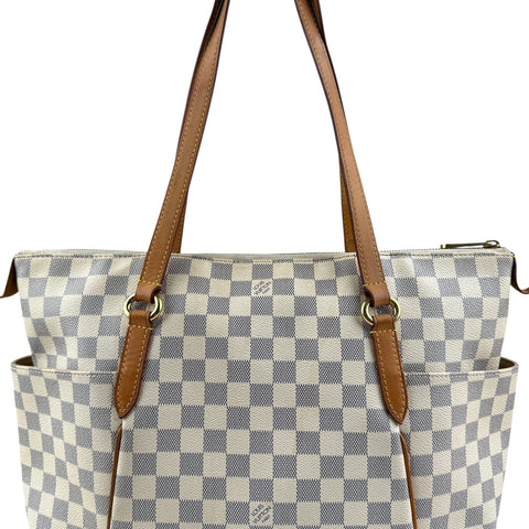 Louis Vuitton Totally Shoulder Bag Beige Leather