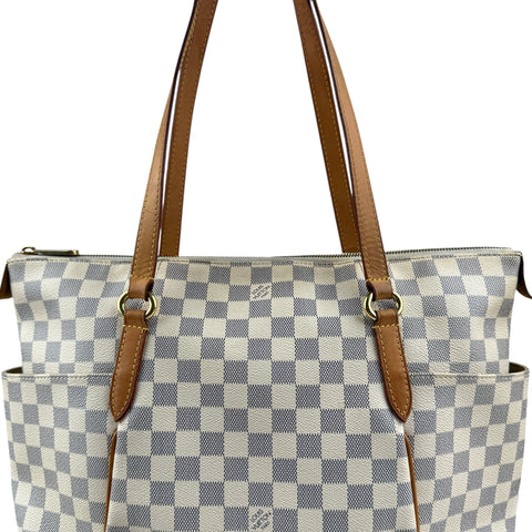 Louis Vuitton Totally Shoulder Bag Beige Leather