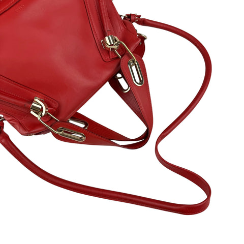 Chloe Red  Leather Paraty Bag Medium