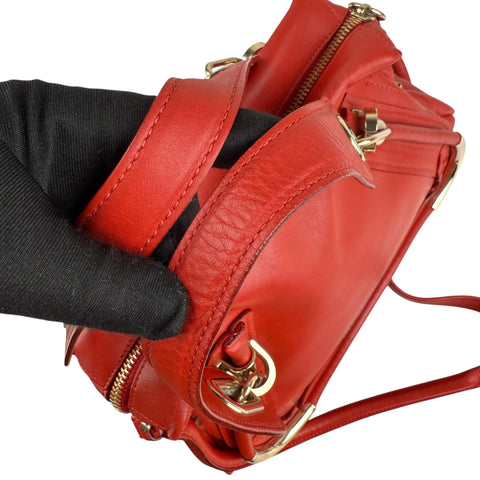 Chloe Red  Leather Paraty Bag Medium