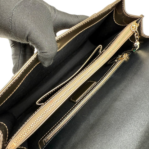 Bulgari Serpenti Forever Flap Cover in Metallic Leather