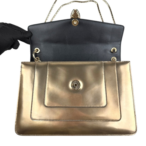 Bulgari Serpenti Forever Flap Cover in Metallic Leather