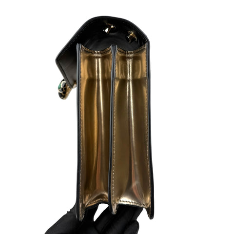 Bulgari Serpenti Forever Flap Cover in Metallic Leather
