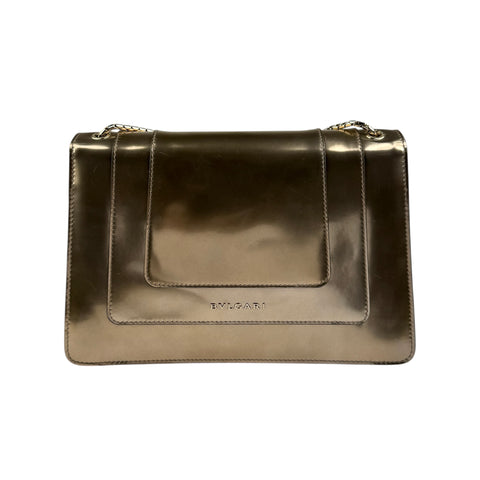 Bulgari Serpenti Forever Flap Cover in Metallic Leather