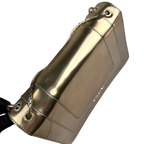 Bulgari Serpenti Forever Flap Cover in Metallic Leather