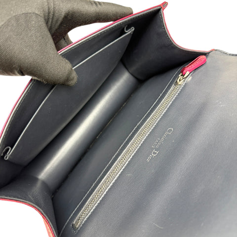 Dior Pink Metallic Perforated Leather Medium Diorama Bag