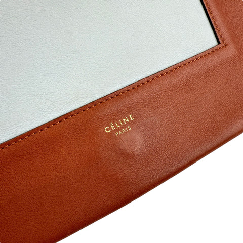 Celine Frame Shoulder Bag Brown Light Blue