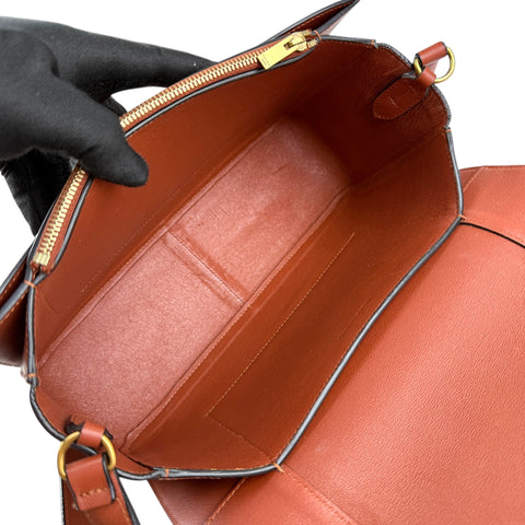 Celine Frame Shoulder Bag Brown Light Blue