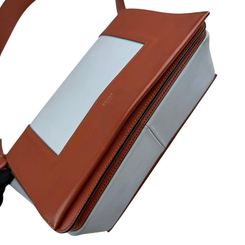 Celine Frame Shoulder Bag Brown Light Blue