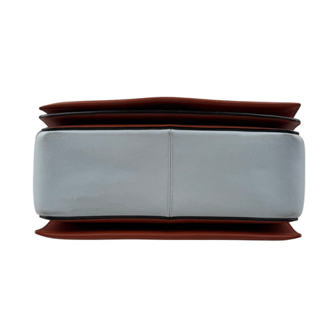 Celine Frame Shoulder Bag Brown Light Blue