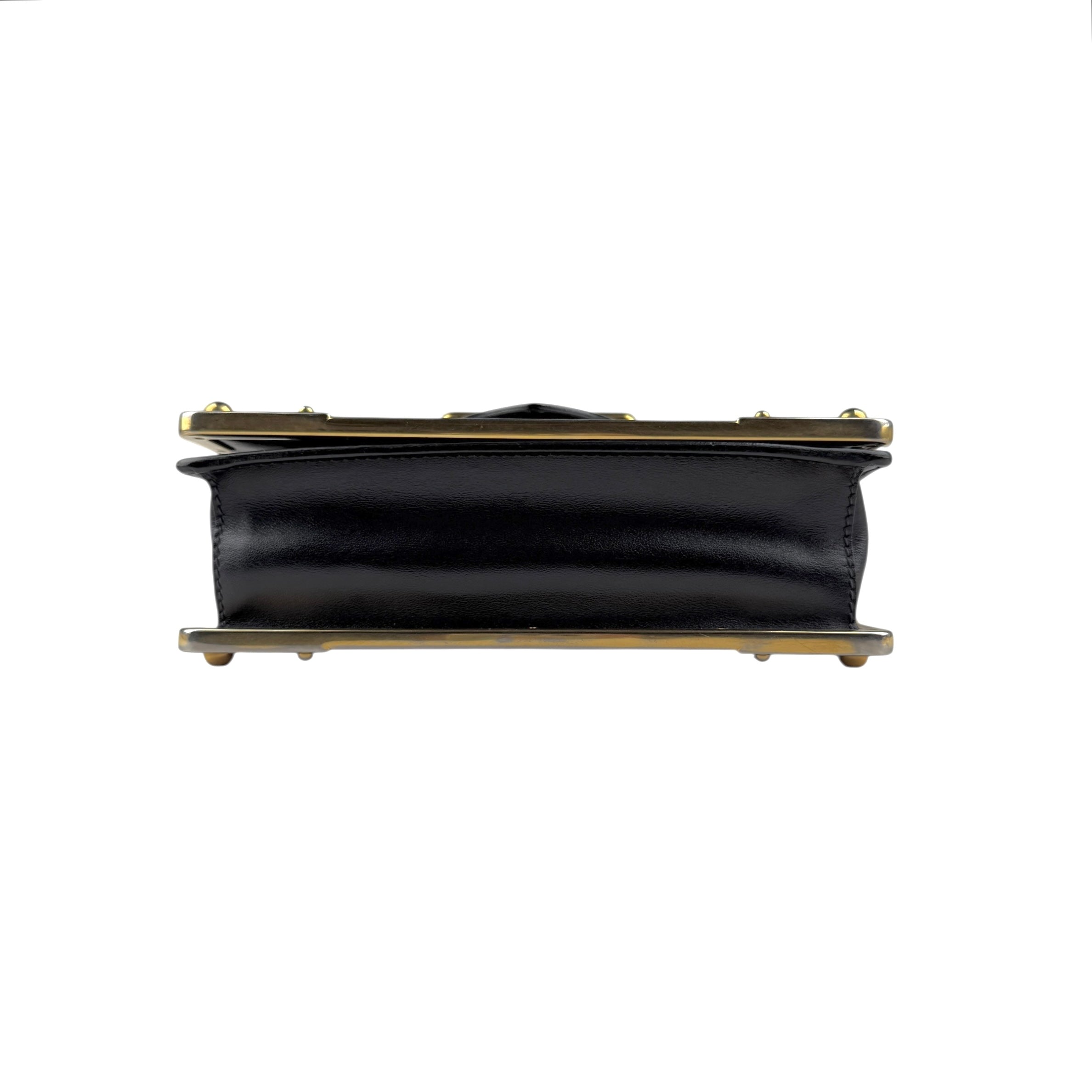 Pre-owned prada-city-calf-saffiano-leather-cahier-handbag