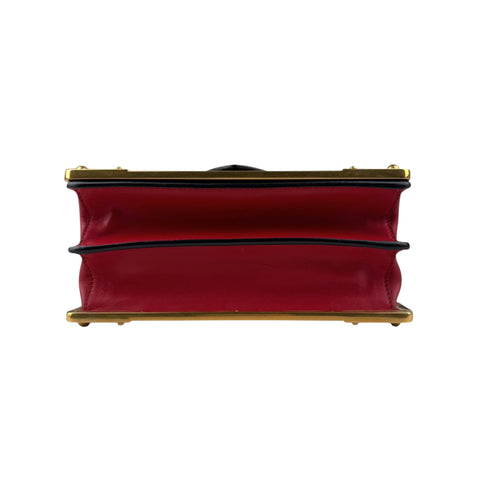 Prada City Calf And Saffiano Leather Cahier Crossbody Bag Red/Black handbag