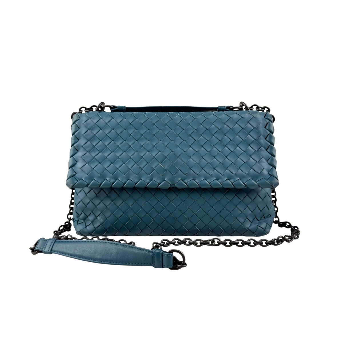 Bottega Veneta Nappa Intrecciato Olympia Shoulder Bag
