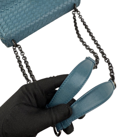 Bottega Veneta Nappa Intrecciato Olympia Shoulder Bag