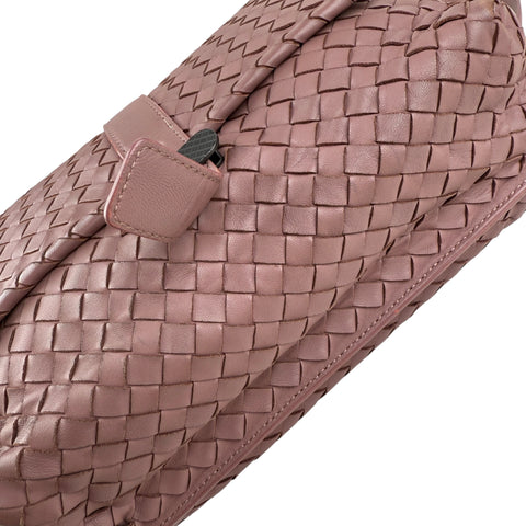 Bottega Veneta Leather Intrecciato Double Sided Flap Shoulder Bag