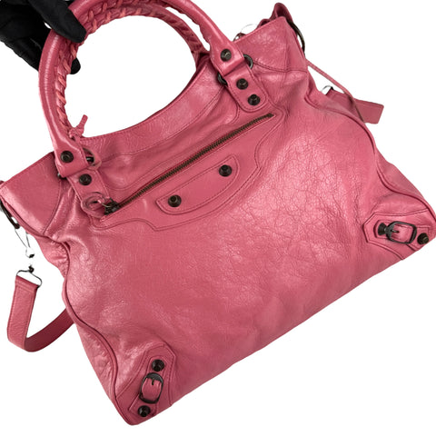 Balenciaga Velo Classic Studs Bag Leather Medium City Bag