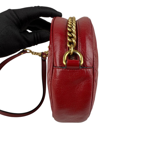 Gucci GG Marmont Round leather crossbody bag