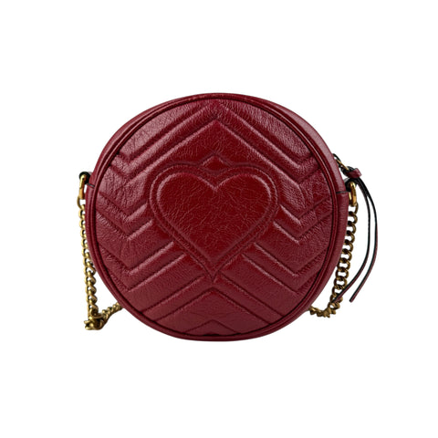 Gucci GG Marmont Round leather crossbody bag