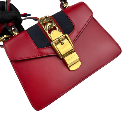 Gucci Sylvie Top Handle leather Shoulder Bag