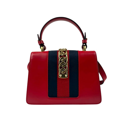 Gucci Sylvie Top Handle leather Shoulder Bag