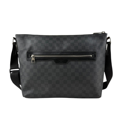 Louis Vuitton Damier Graphite Mick GM Leather Fabric Black Shoulder bag