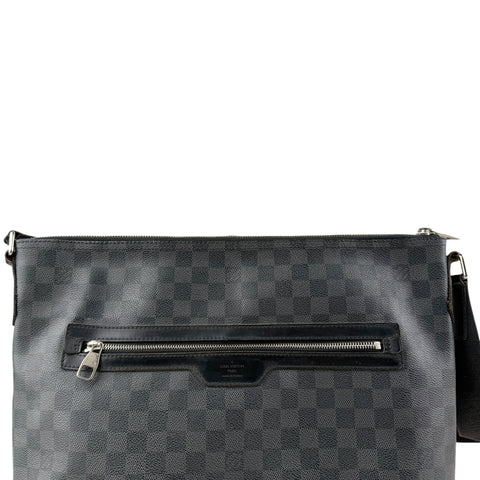 Louis Vuitton Damier Graphite Mick GM Leather Fabric Black Shoulder bag