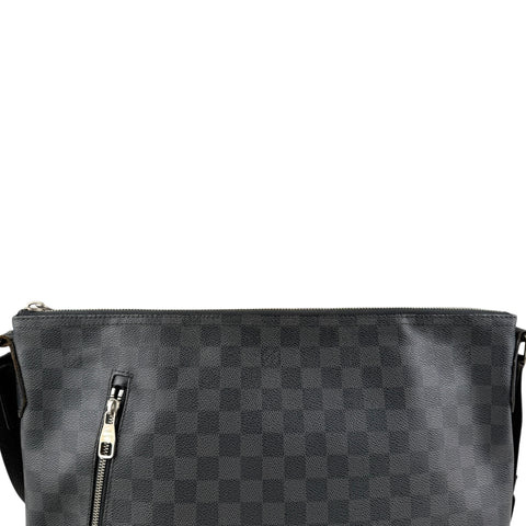 Louis Vuitton Damier Graphite Mick GM Leather Fabric Black Shoulder bag