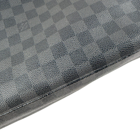 Louis Vuitton Damier Graphite Mick GM Leather Fabric Black Shoulder bag