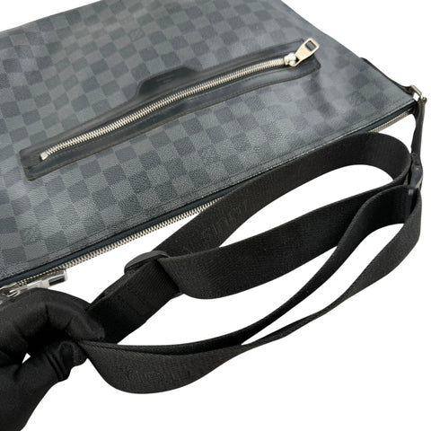 Louis Vuitton Damier Graphite Mick GM Leather Fabric Black Shoulder bag