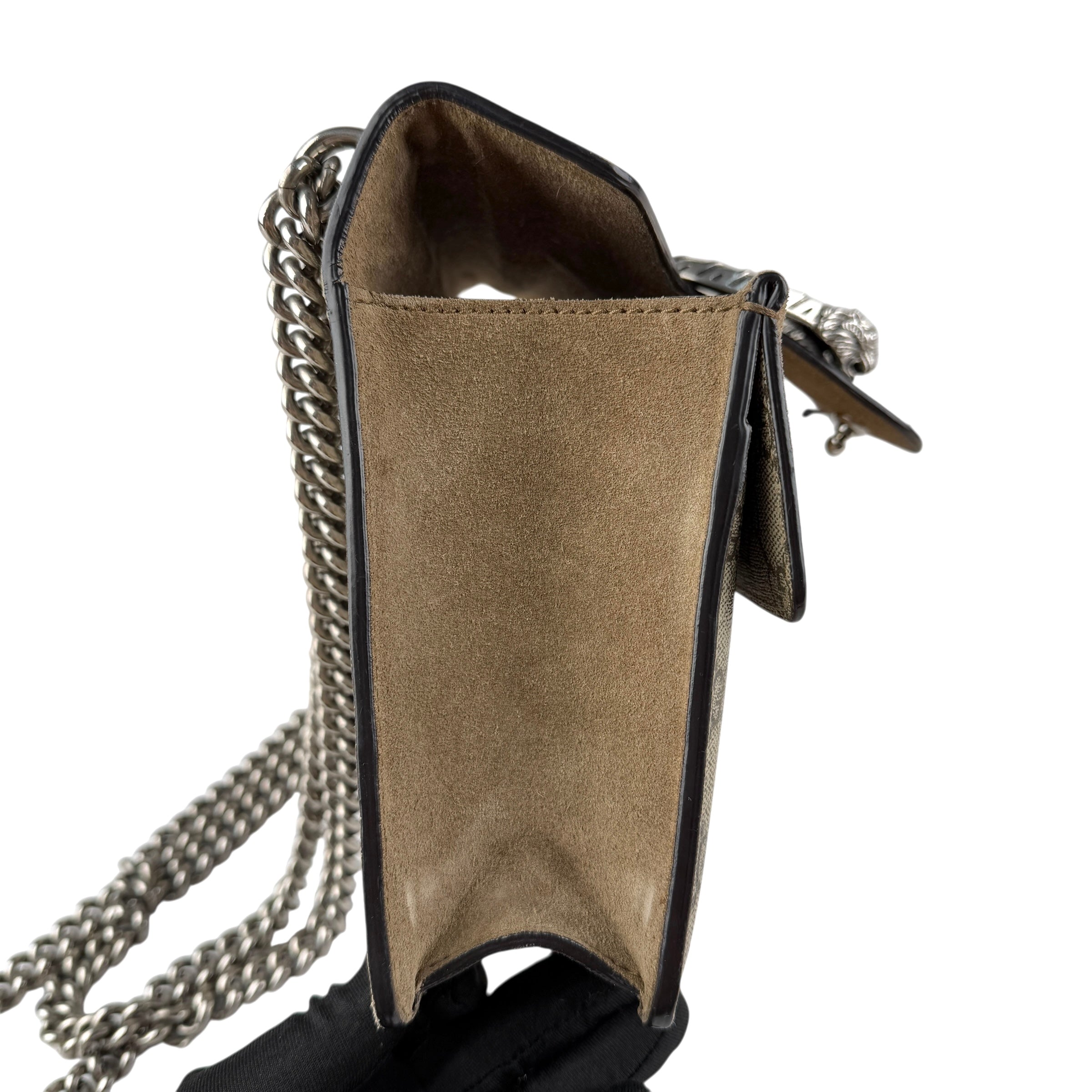 Pre-owned gucci-dionysus-shoulder-bag-gg-supreme-mini-brown-front