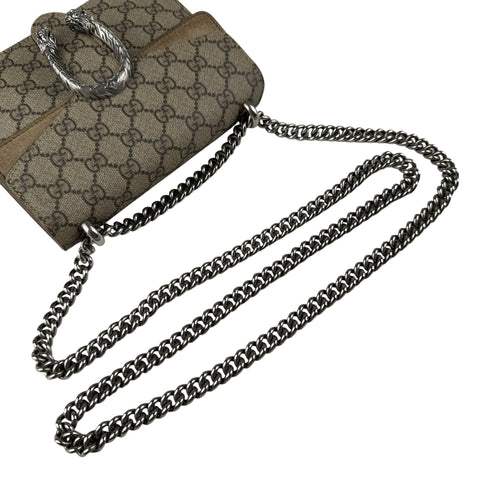 Pre-owned gucci-dionysus-shoulder-bag-gg-supreme-mini-brown-front