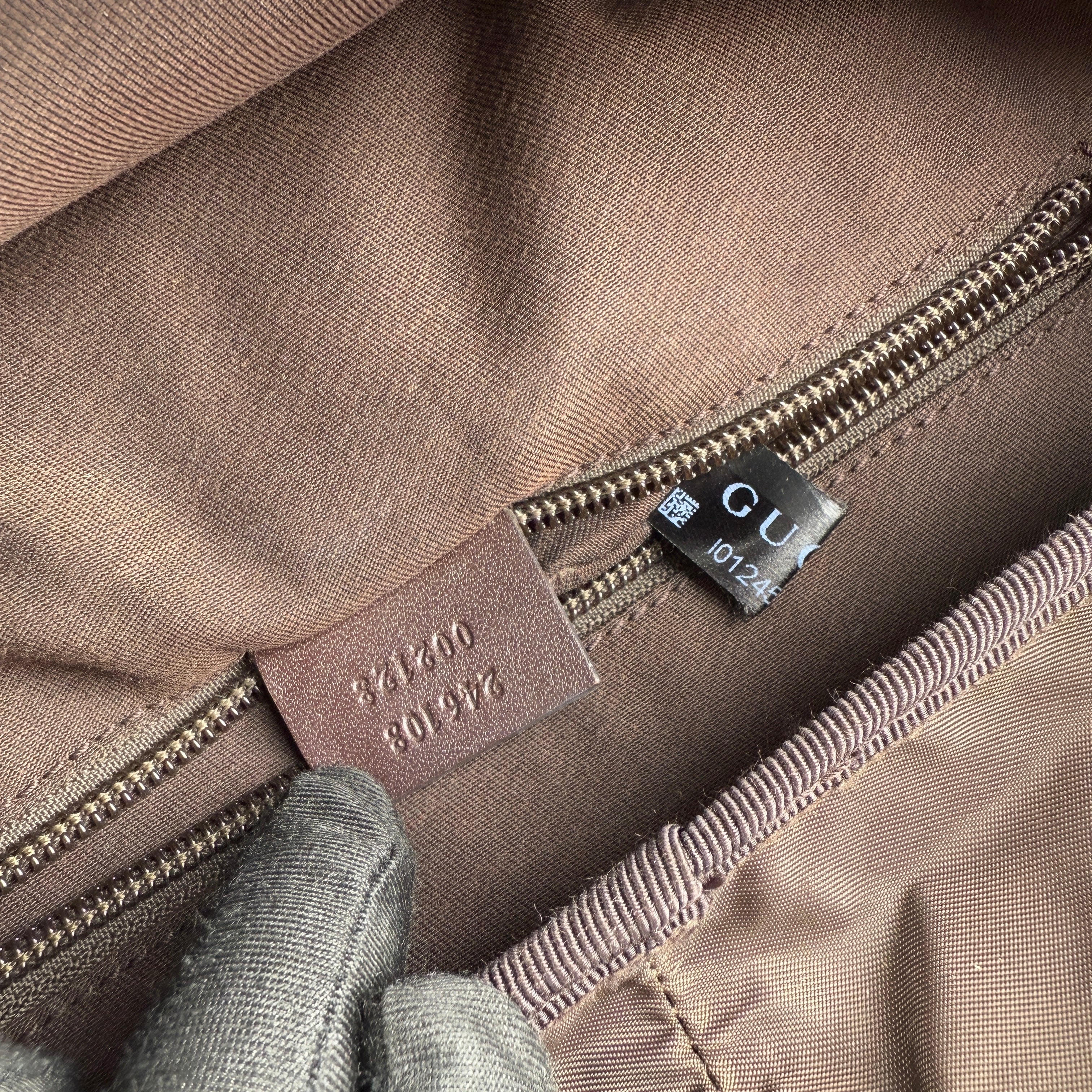 Pre-owned gucci-single-buckle-backpack-gg-supreme-canvas-brown