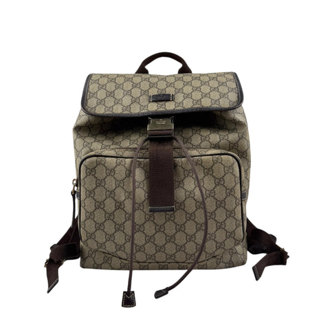 gucci-single-buckle-backpack-gg-supreme-canvas-brown