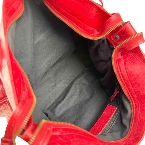 Balenciaga City Leather Shoulder Bag Red
