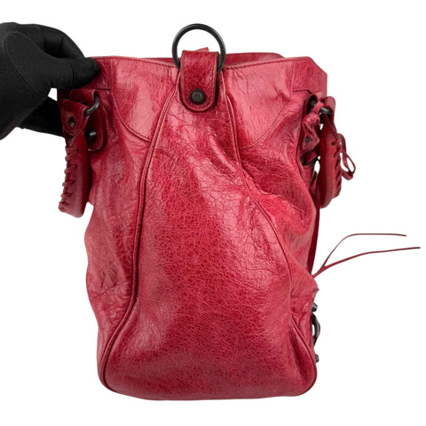 Balenciaga City Leather Shoulder Bag Red