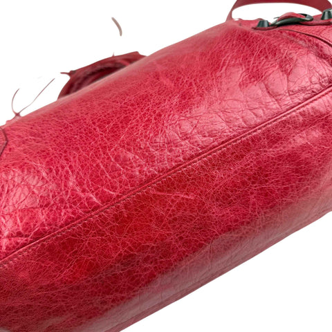 Balenciaga City Leather Shoulder Bag Red