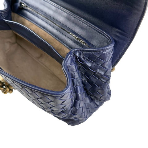 Bottega Veneta Blue Quilted Leather Olimpia Knot Shoulder Bag