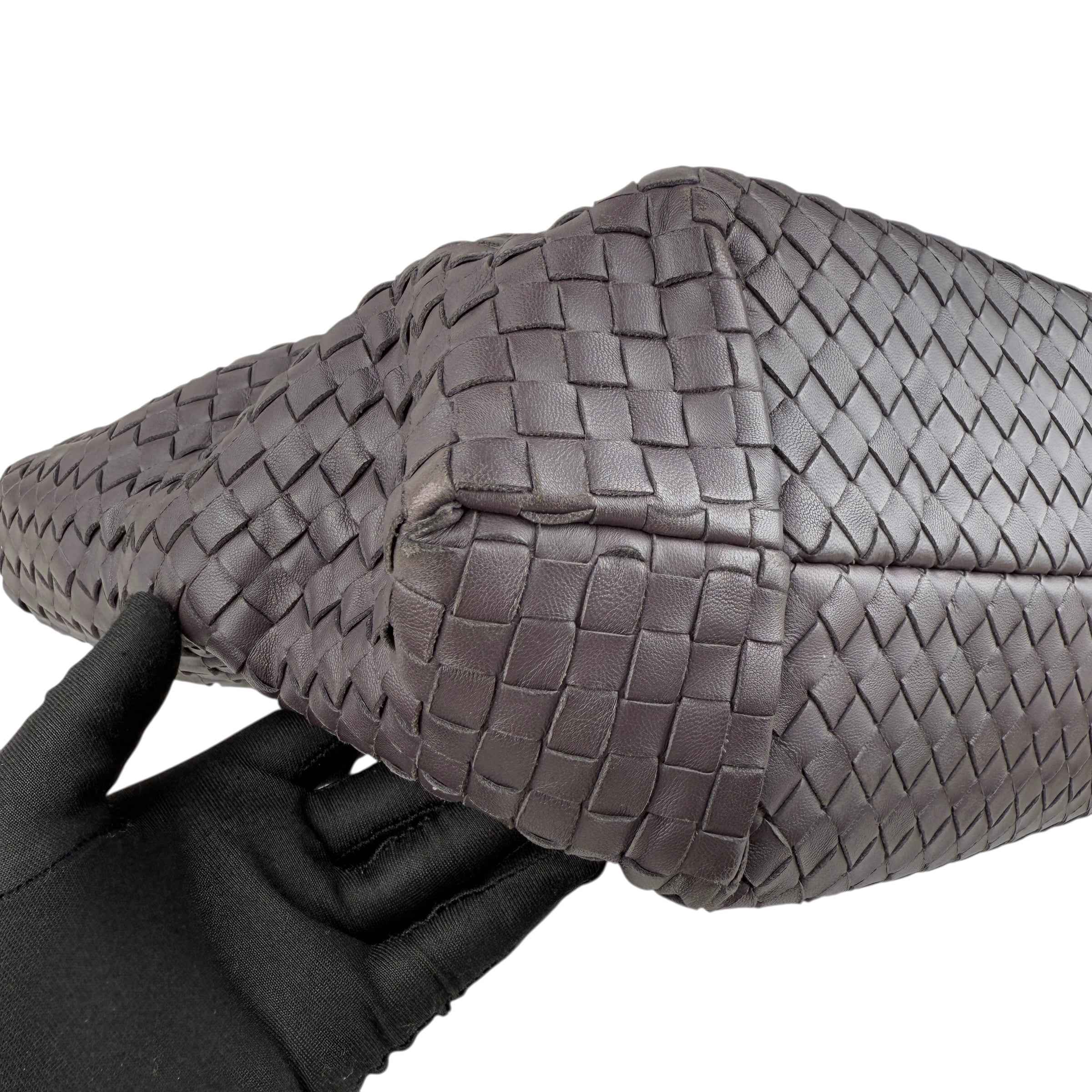 Bottega Veneta Roma Brown Intrecciato Leather Tote Bag