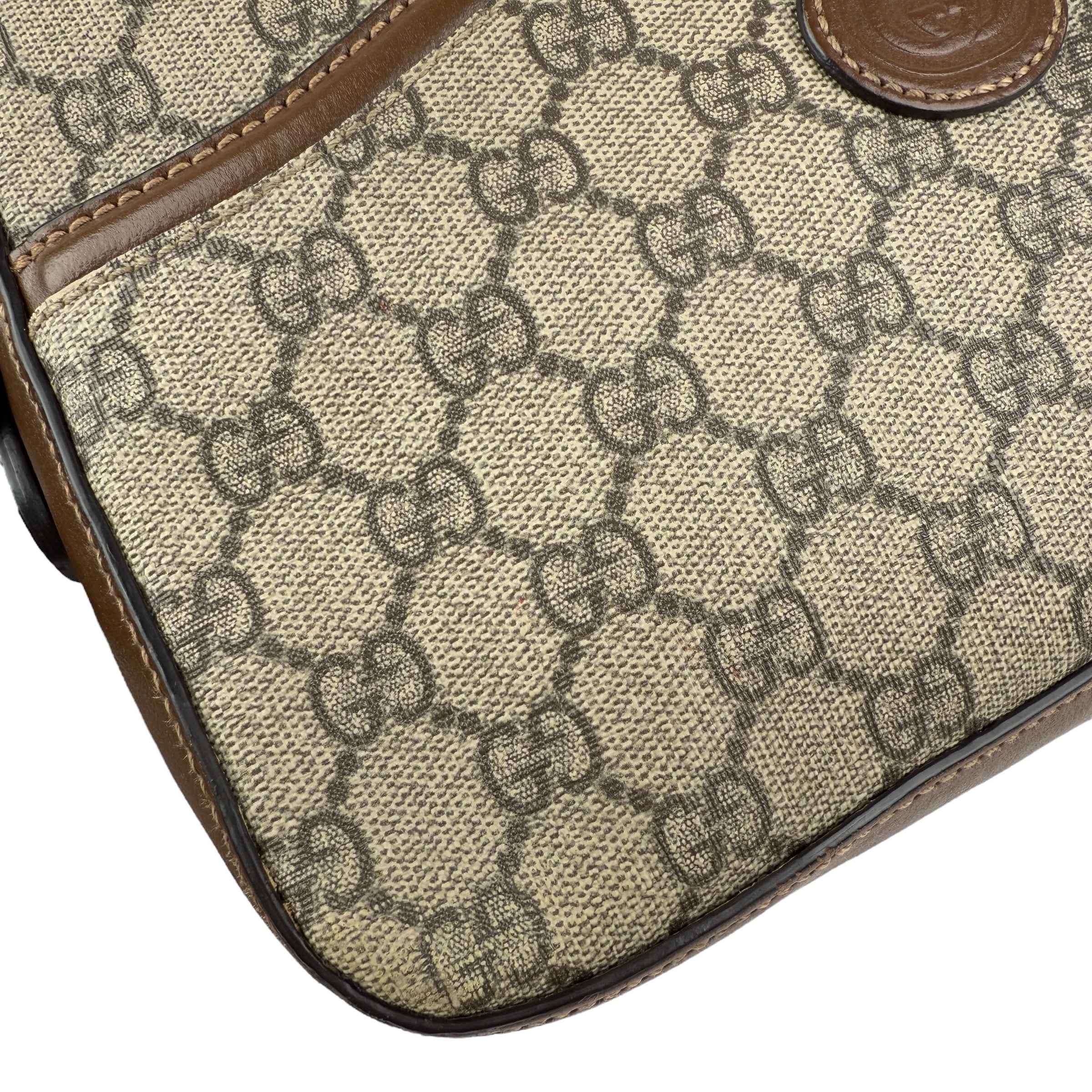 Gucci GG Supreme Messenger Brown Bag