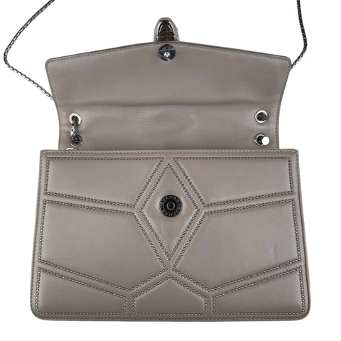 Bulgari Serpenti Forever Moonrock Leather Handbag