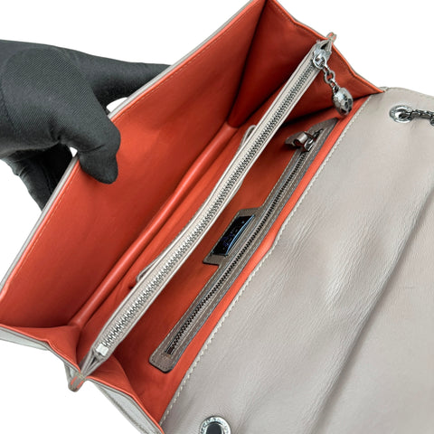 Bulgari Serpenti Forever Moonrock Leather Handbag