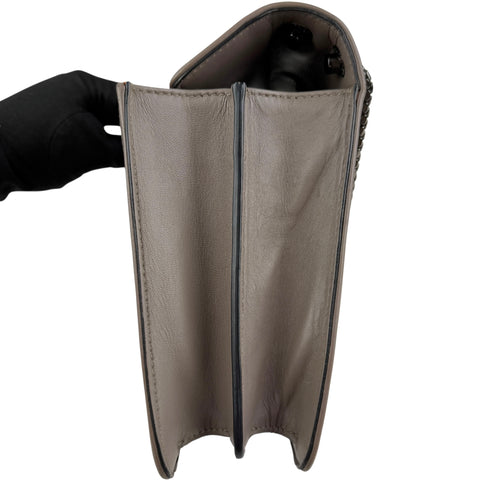 Bulgari Serpenti Forever Moonrock Leather Handbag