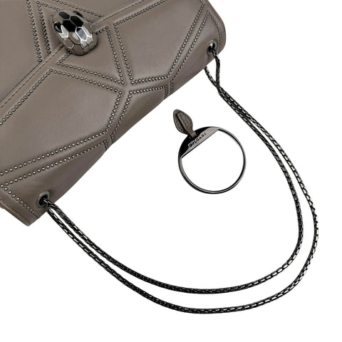 Bulgari Serpenti Forever Moonrock Leather Handbag